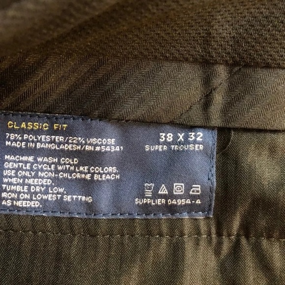 Men’s New Safford Classic 38x32 Flat Front Trouser - Picture 5 of 6